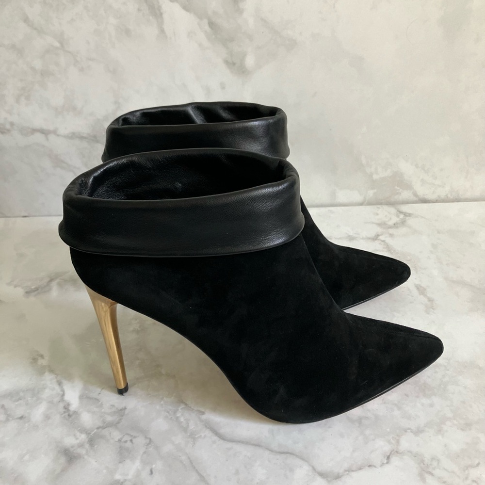 CALVIN KLEIN Black Searra Kid Suede Heels Size 7 - Picture 3 of 9